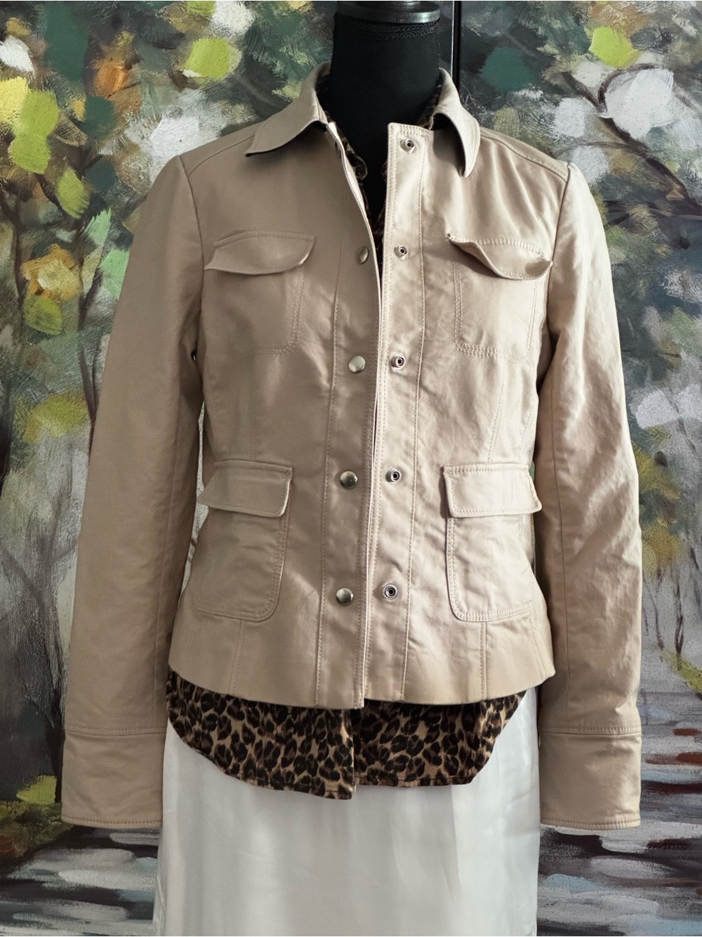 Ann Taylor Beige Utility Safari Field Jacket Size 2 New $159
